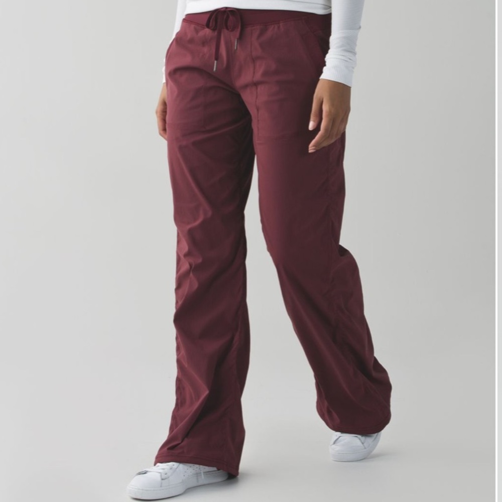 Lululemon Studio Pant II (Regular) *Lined in Wine Berry color size 6